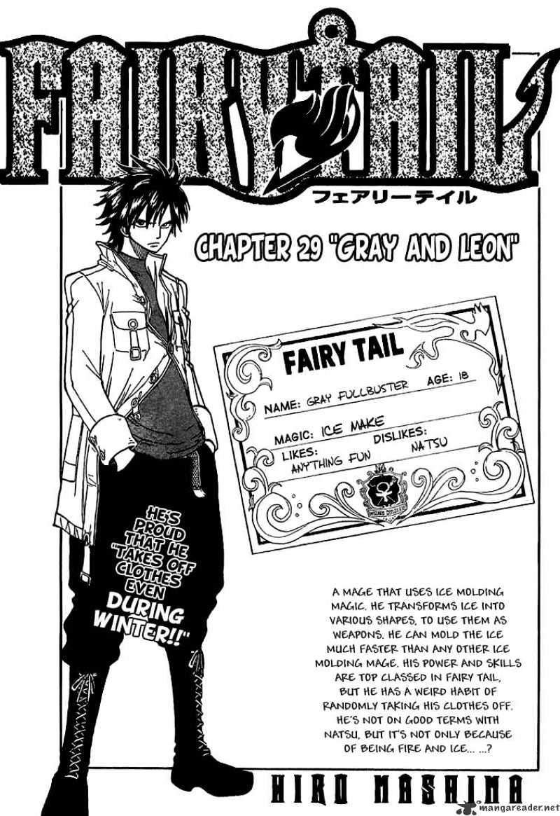 Fairy Tail, Chapter 29 - Gray And Leon image 01