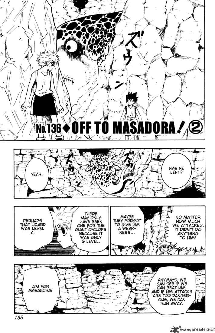 Hunter x Hunter, Chapter 136 - Off To Masadora 2 image 01