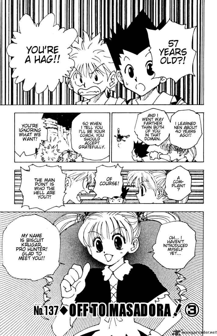 Hunter x Hunter, Chapter 137 - Off To Masadora 3 image 01