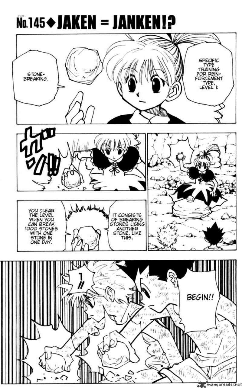 Hunter x Hunter, Chapter 145 - Jaken Equals-To Janken! image 01