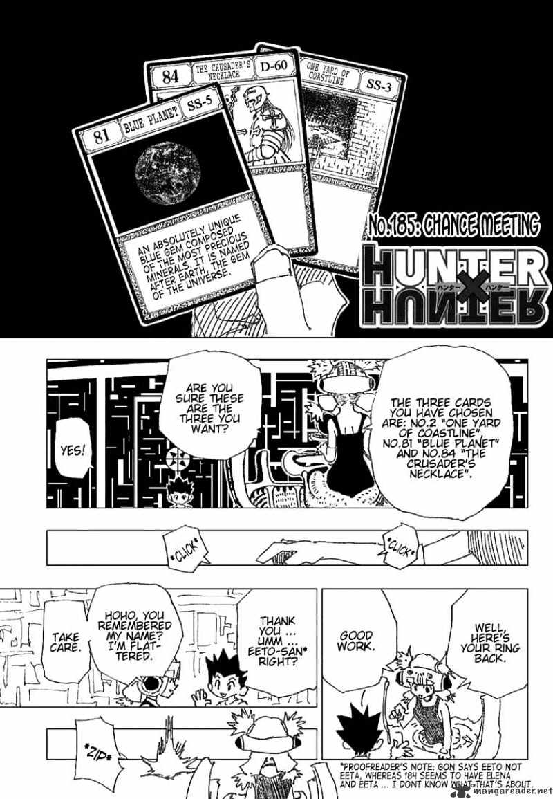 Hunter x Hunter, Chapter 185 - Change Meeting image 03