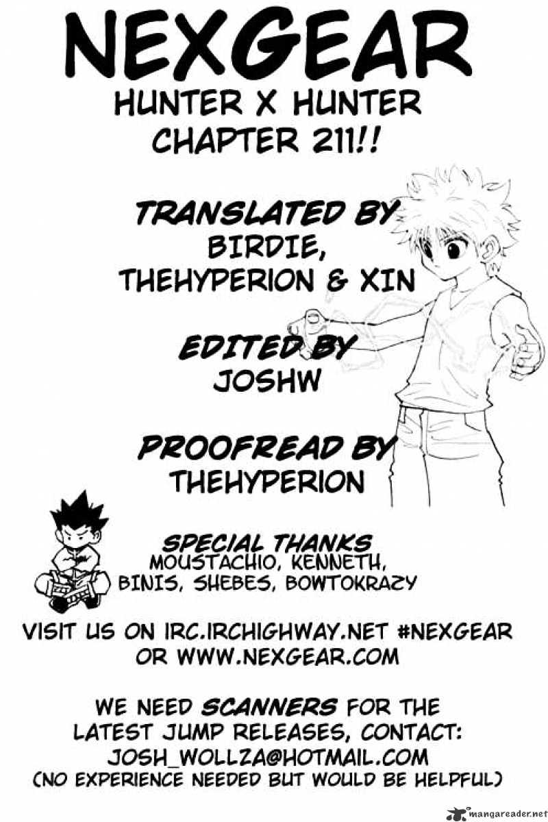 Hunter x Hunter, Chapter 211 - Toichi image 01