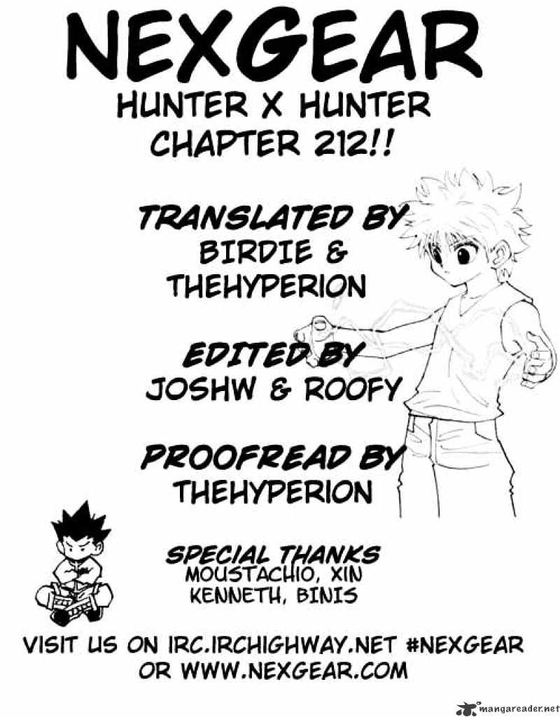 Hunter x Hunter, Chapter 212 - Rupture image 01