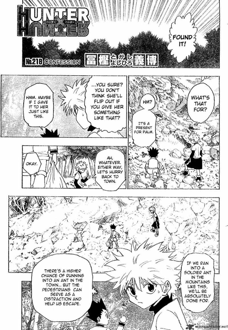 Hunter x Hunter, Chapter 218 - Confession image 02