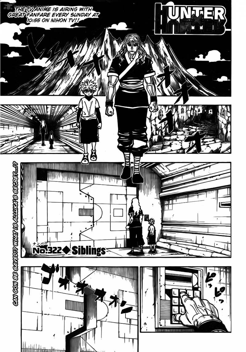 Hunter x Hunter, Chapter 322 - Siblings image 01