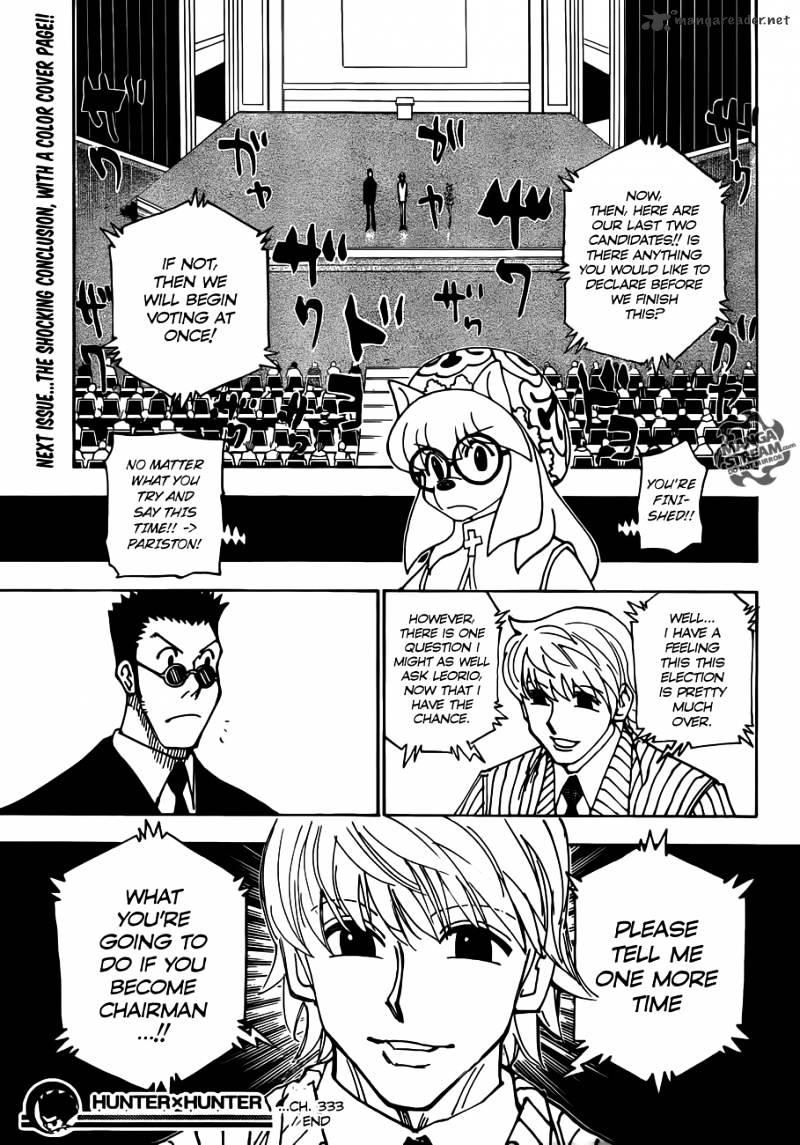 Hunter x Hunter, Chapter 333 - Rumbles image 18