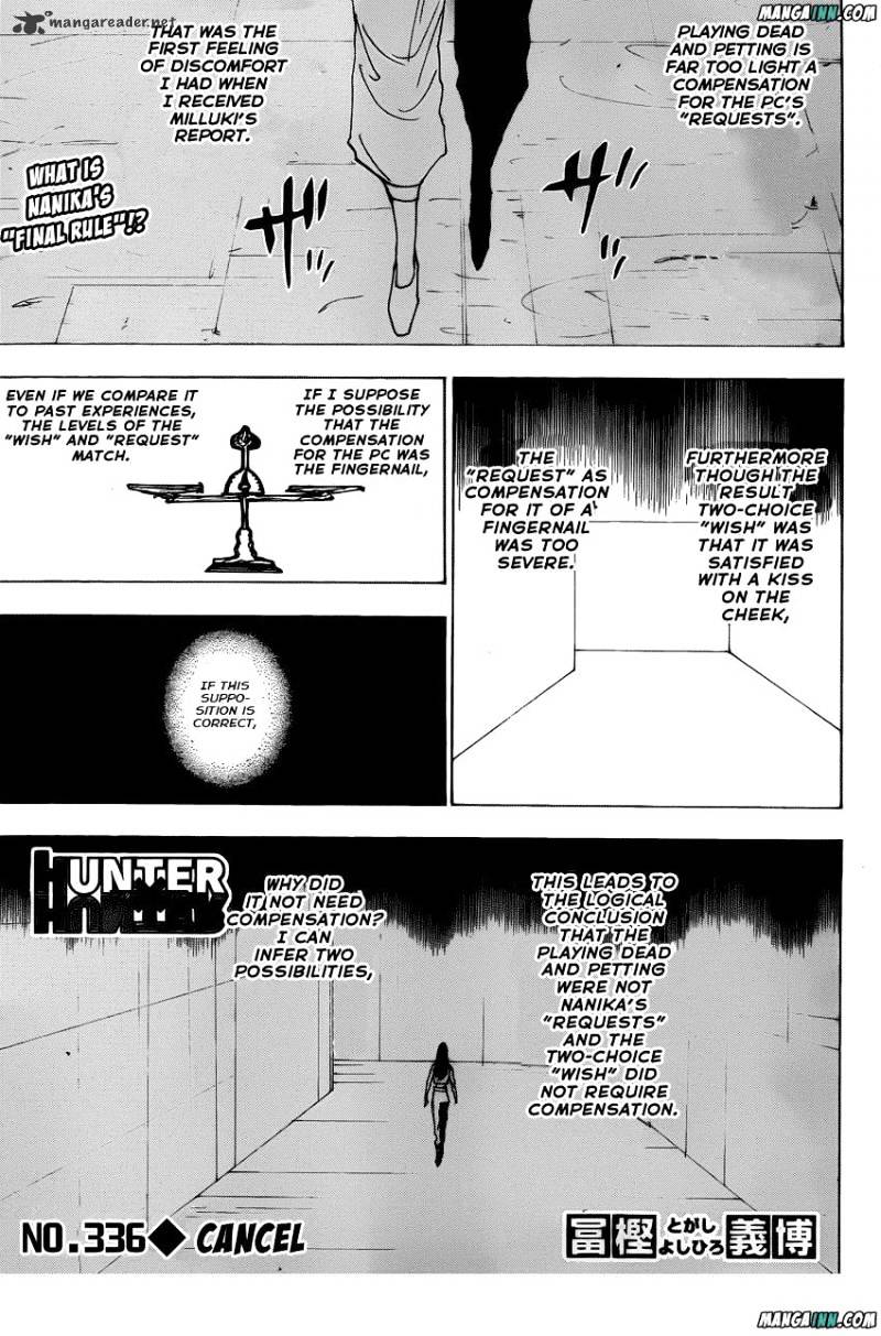 Hunter x Hunter, Chapter 336 - Cancel image 01