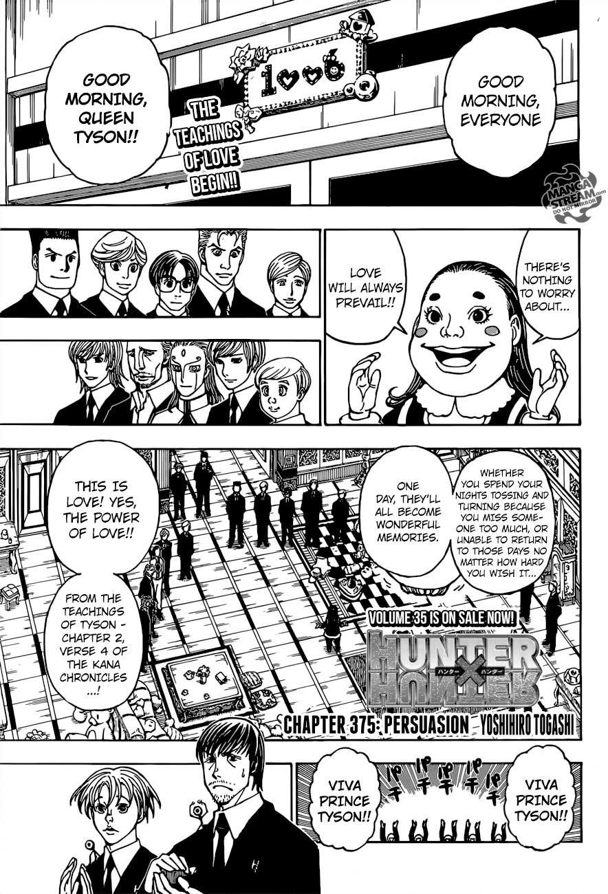 Hunter x Hunter, Chapter 375 - Persuasion image 01