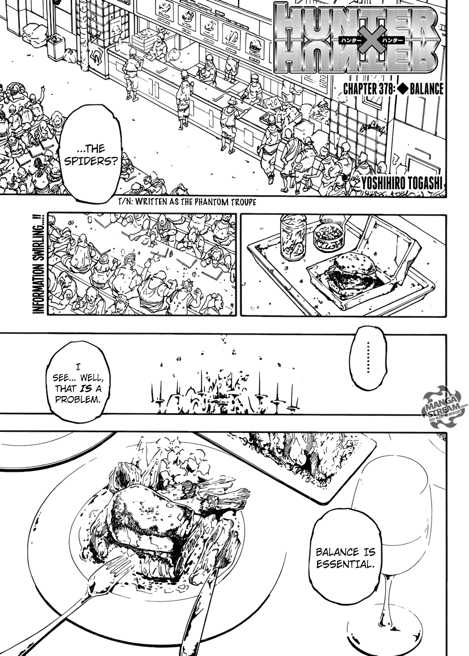 Hunter x Hunter, Chapter 378 - Balance image 01