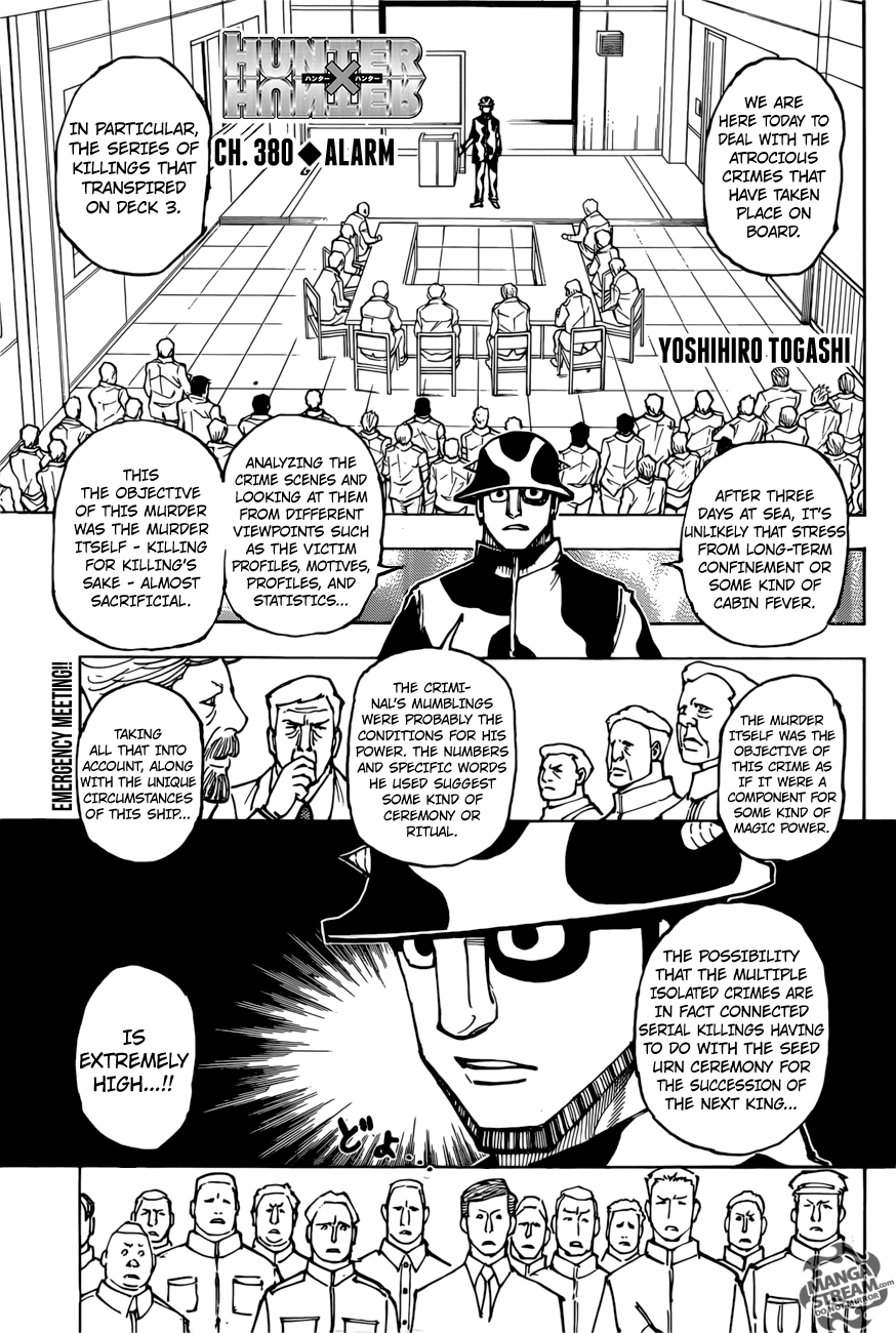 Hunter x Hunter, Chapter 380 - Alarm image 01