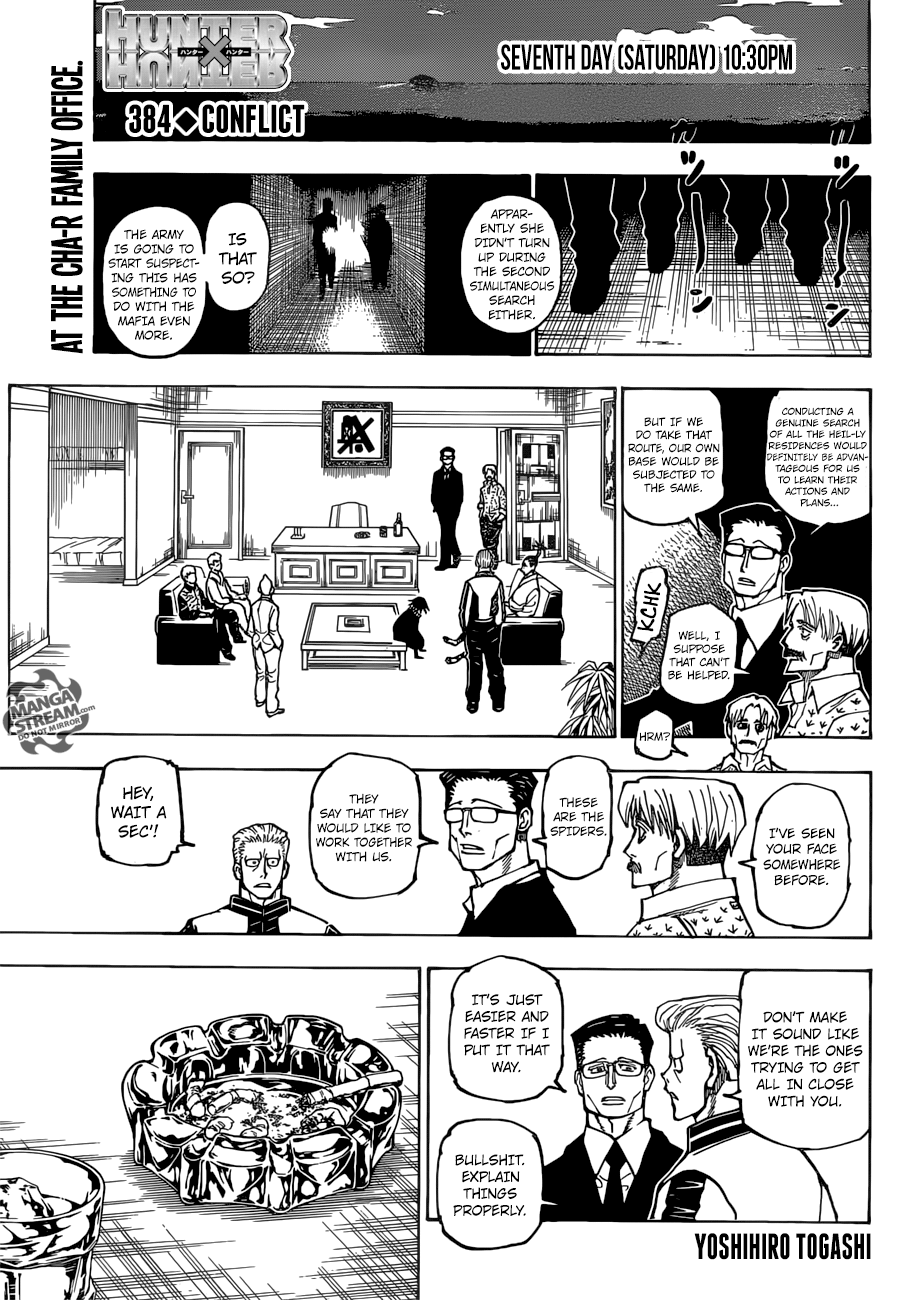 Hunter x Hunter, Chapter 384 - Conflict image 01