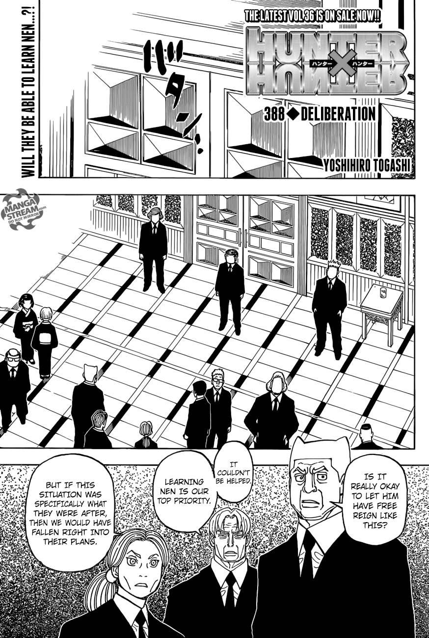 Hunter x Hunter, Chapter 388 - Deliberation image 01