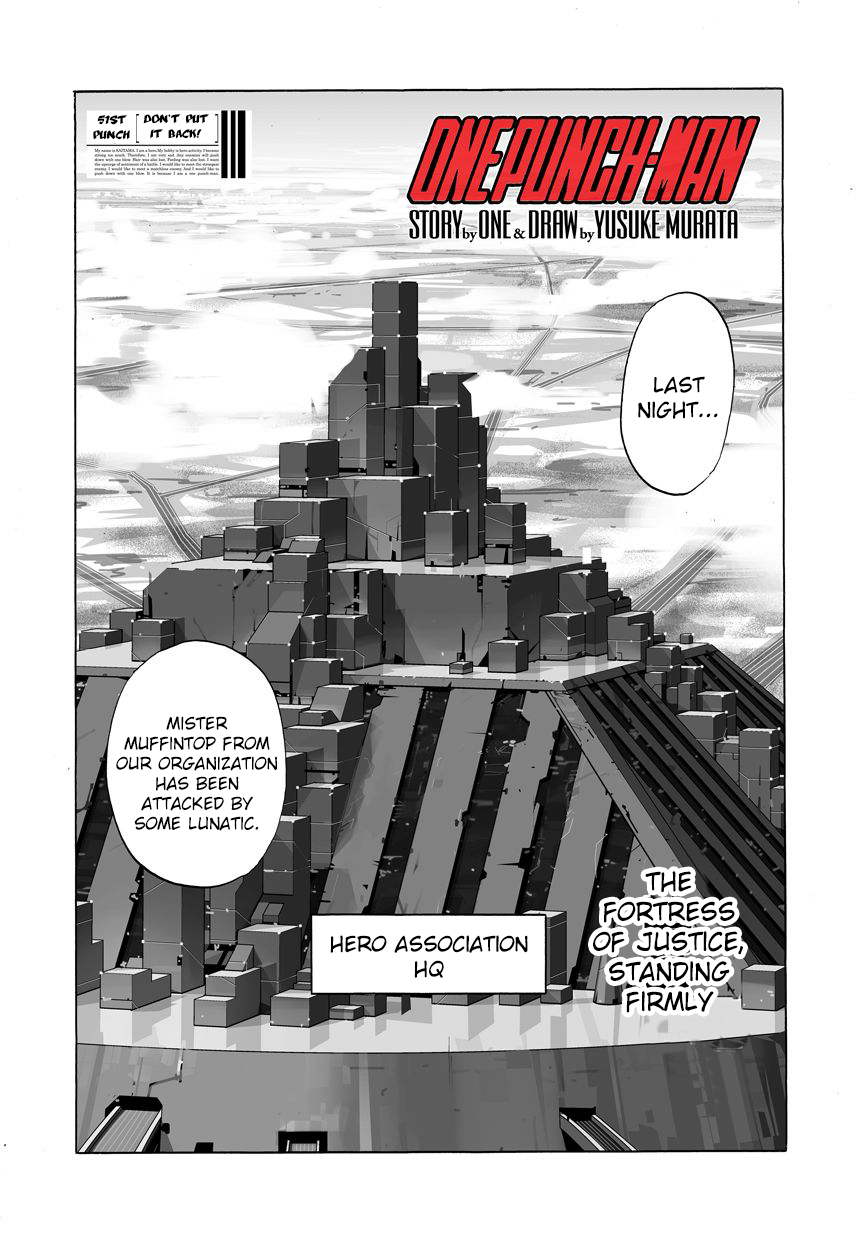 One Punch Man, Chapter 52 - No Putting Back image 01