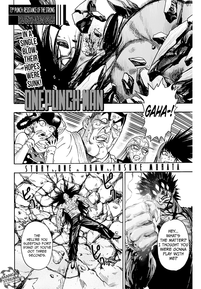 One Punch Man, Chapter 73 - Resistance of the Strong image 01