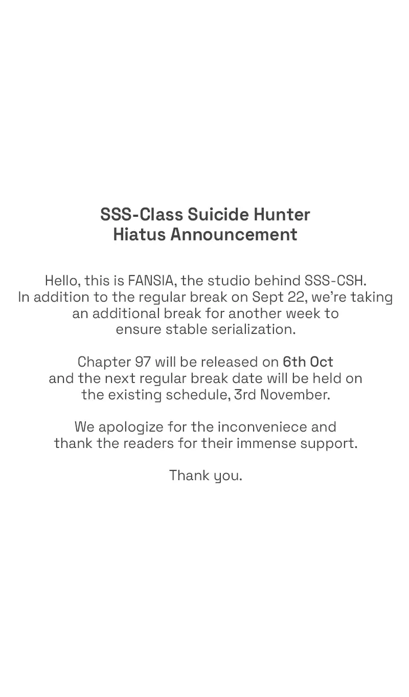 SSS-Class Suicide Hunter, Chapter 96.5 image 2