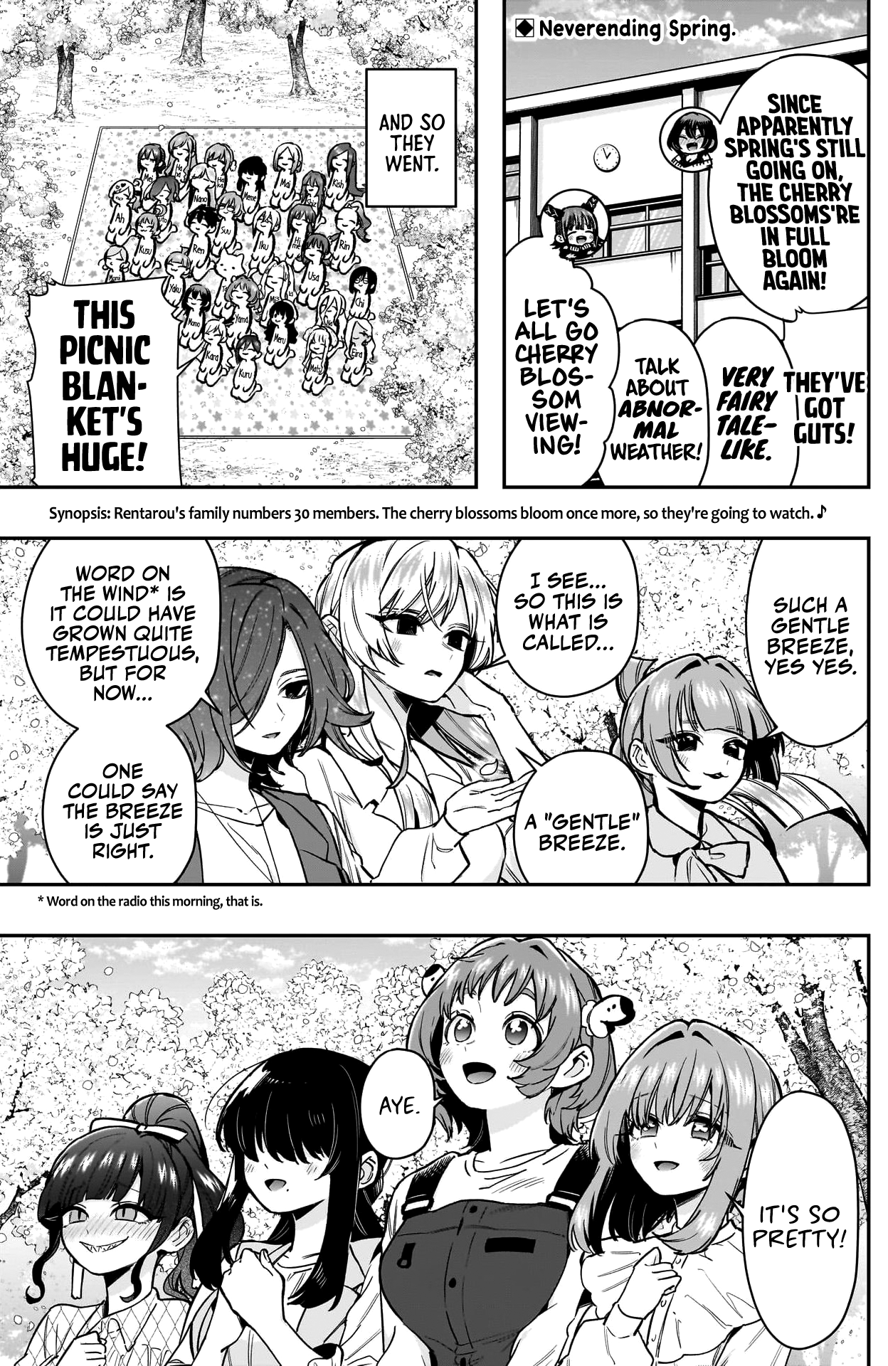 The 100 Girlfriends Who Really Love You, Chapter 179 - Rentarou’s Family’s Flower Viewing image 02